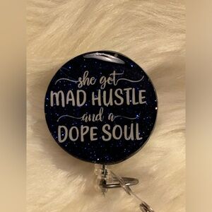 Hand crafted badge reel with alligator clip